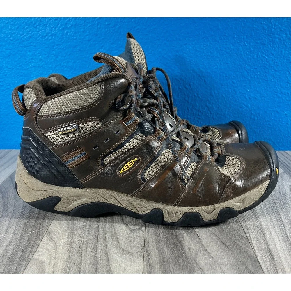 Keen Men's Koven Mid Waterproof Brown Hiking Sneakers Boots Size 9.5